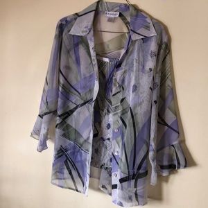 DRESSBARN SHIRT & SHELL DUO
